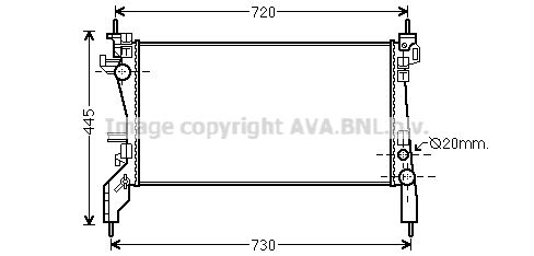 AVA QUALITY COOLING Радиатор, охлаждение двигателя FTA2380